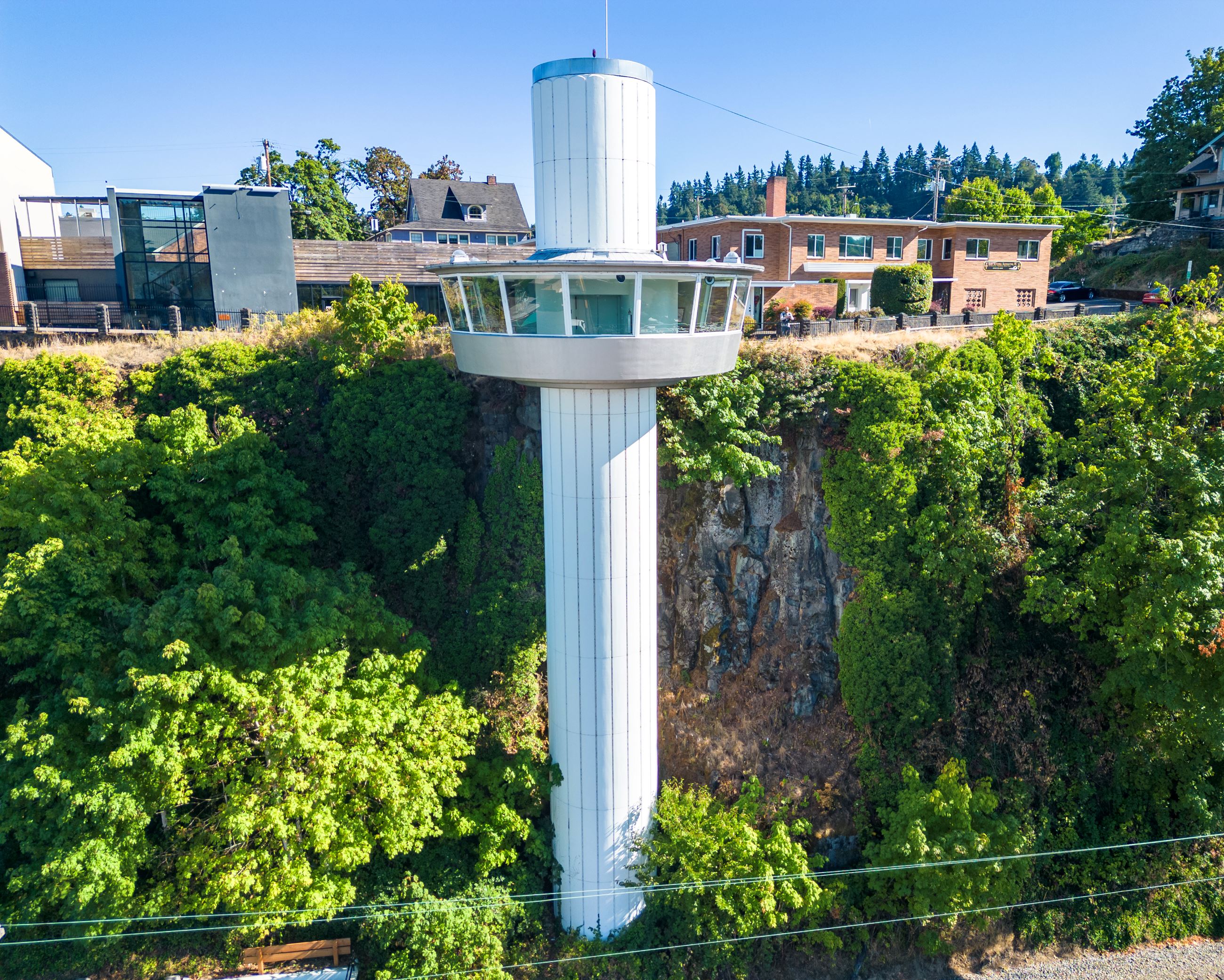 Elevator drone shot 3