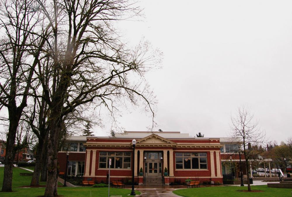 Rainy Front of Carnegie