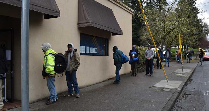 People in Line at Fathers Heart Ministry