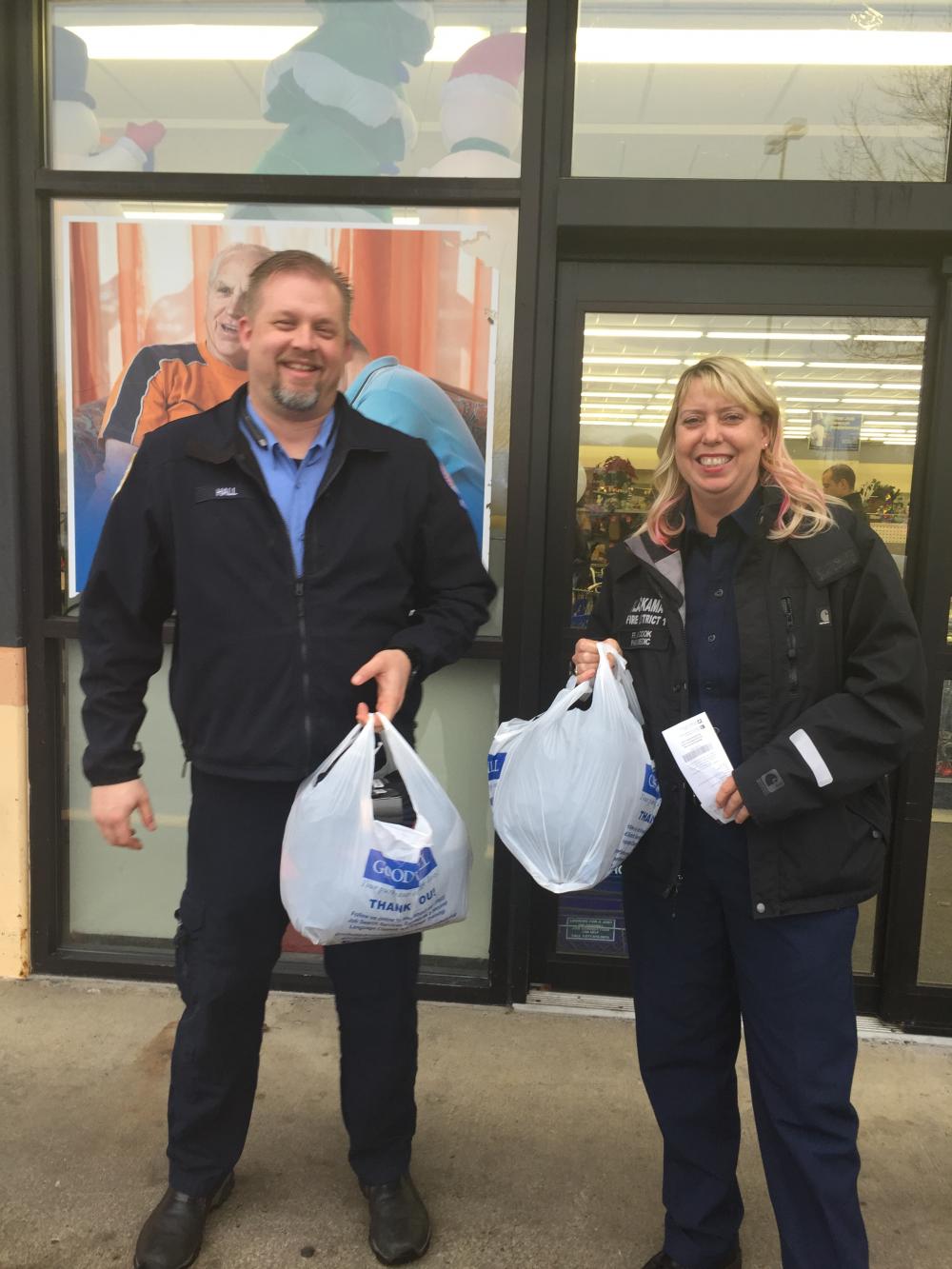 Community Paramedic Amy Jo Cook and American Medical Response Community Paramedic Dan Hall