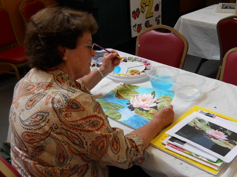 Person At a Desk Painting