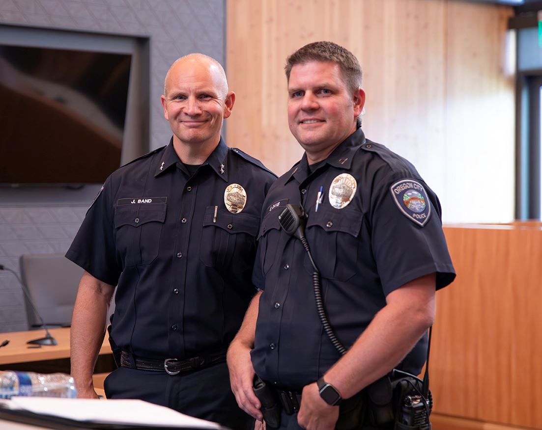 Chief Band (left) and Capt Davis (right)