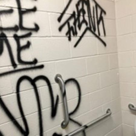 Graffiti in Oregon City park restroom