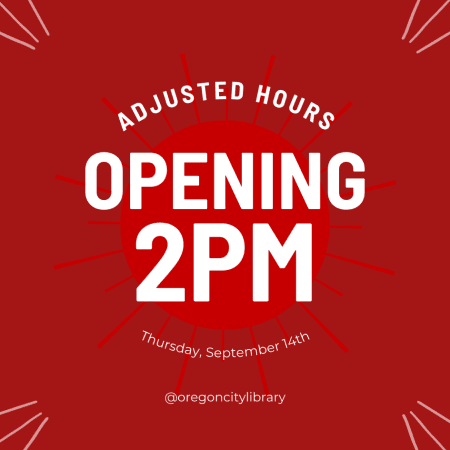 library opens 2pm September 14