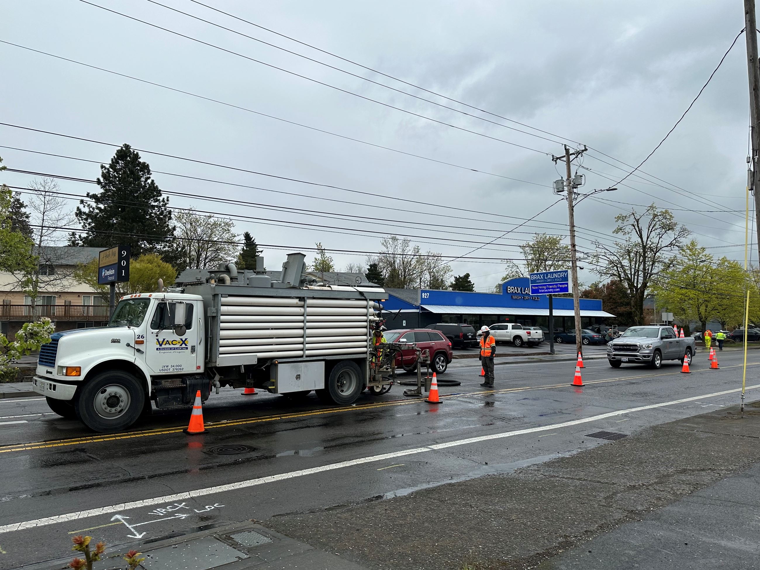 Picture of trucks doing Utility Locates