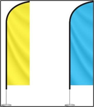 attention flags, flutter flags etc are not permitted. 