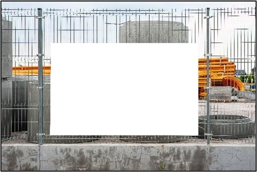 signs attached to a fence are not permitted. 