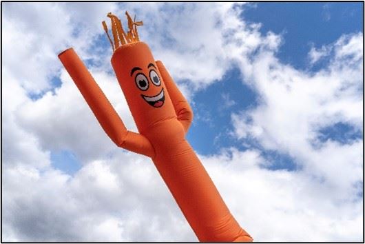 wacky arm waving flying flailing inflatable tube men are not permitted.