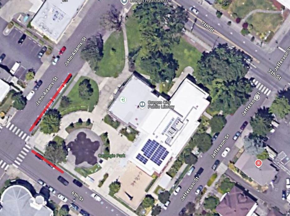 satellite image of library park