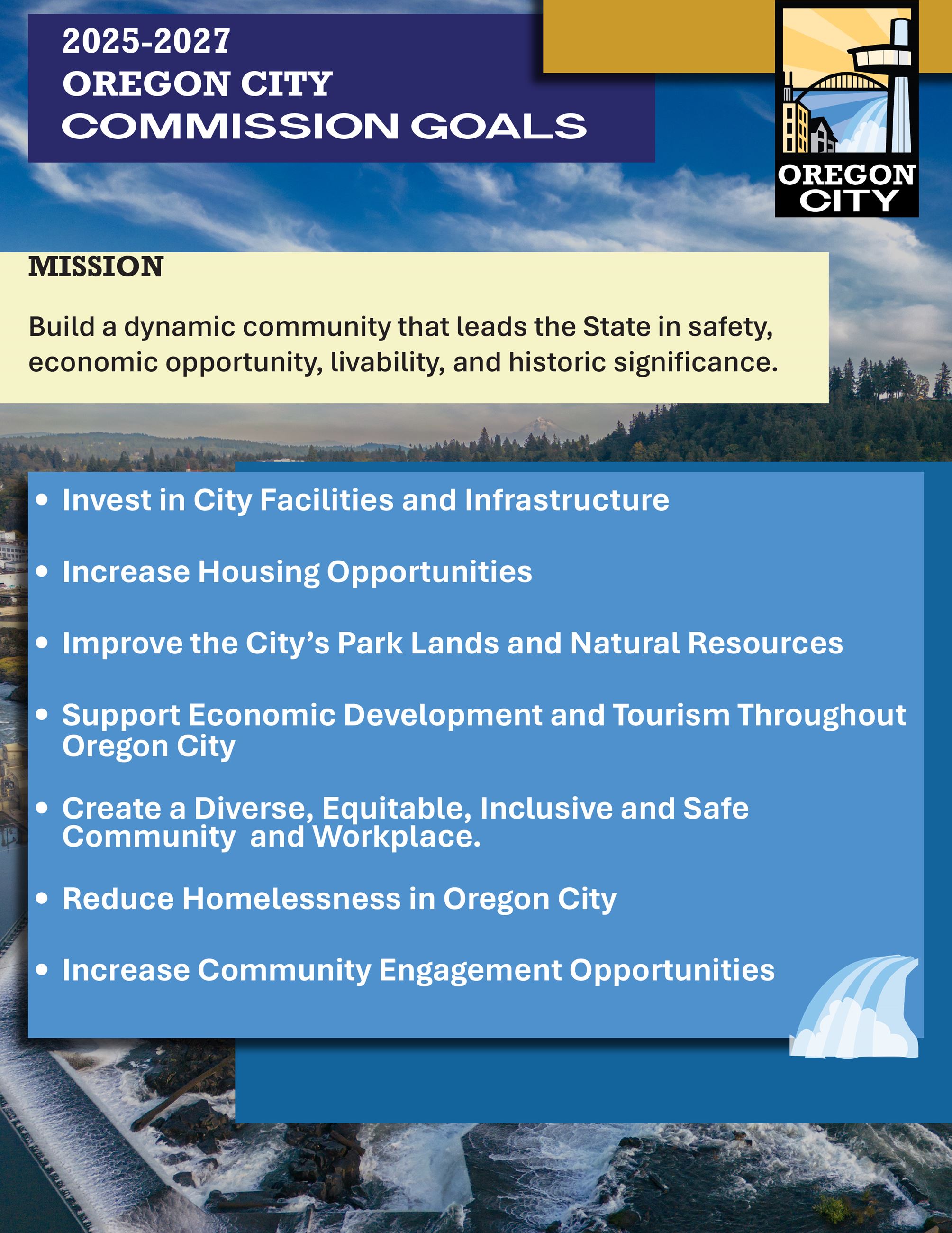 List of 2025-2027 Oregon City Commission Goals