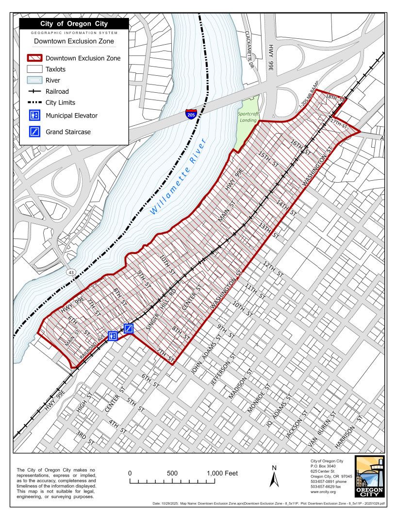 Ordinance 25-1016 - Exhibit B - Downtown Exclusion Zone Map (002)