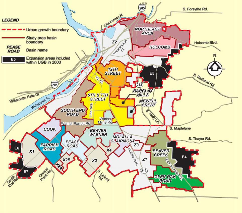 2003 Sanitary Sewer Master Plan Map