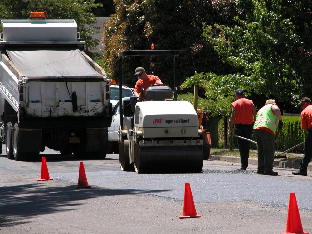 Street Division Employee Working on a Road