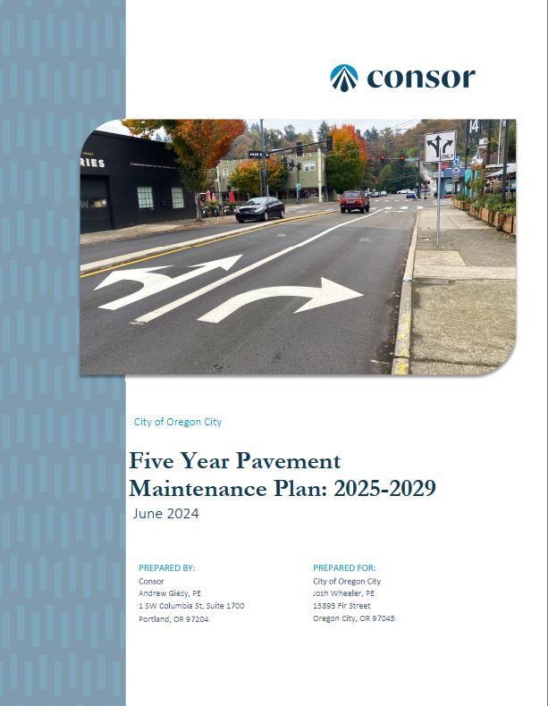 Five Year Pavement Maintenance Plan 2020 to 2024 Cover