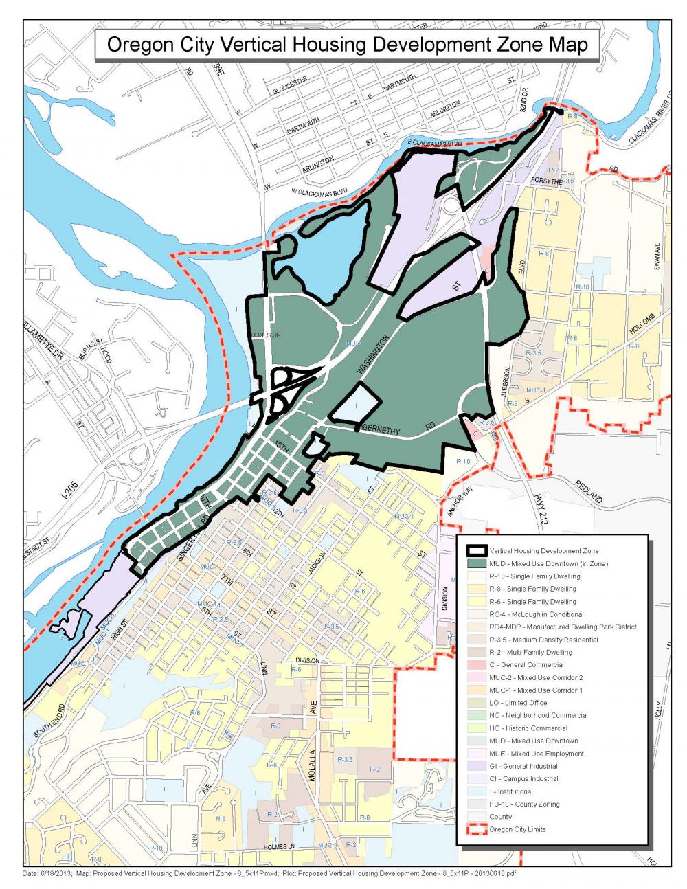 Vertical Housing Zone Map (PDF) Opens in new window
